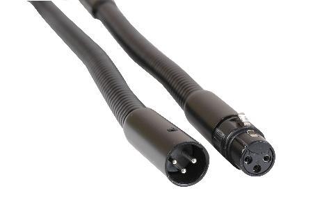 12" Flexible XLR Male-Female Microphone Gooseneck - Black