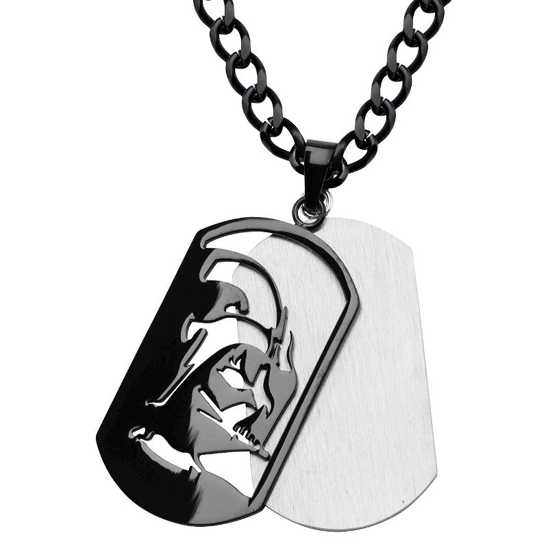 Men's Star Wars Darth Vader Stainless Steel Double Stainless Steel Dog Tag (22")