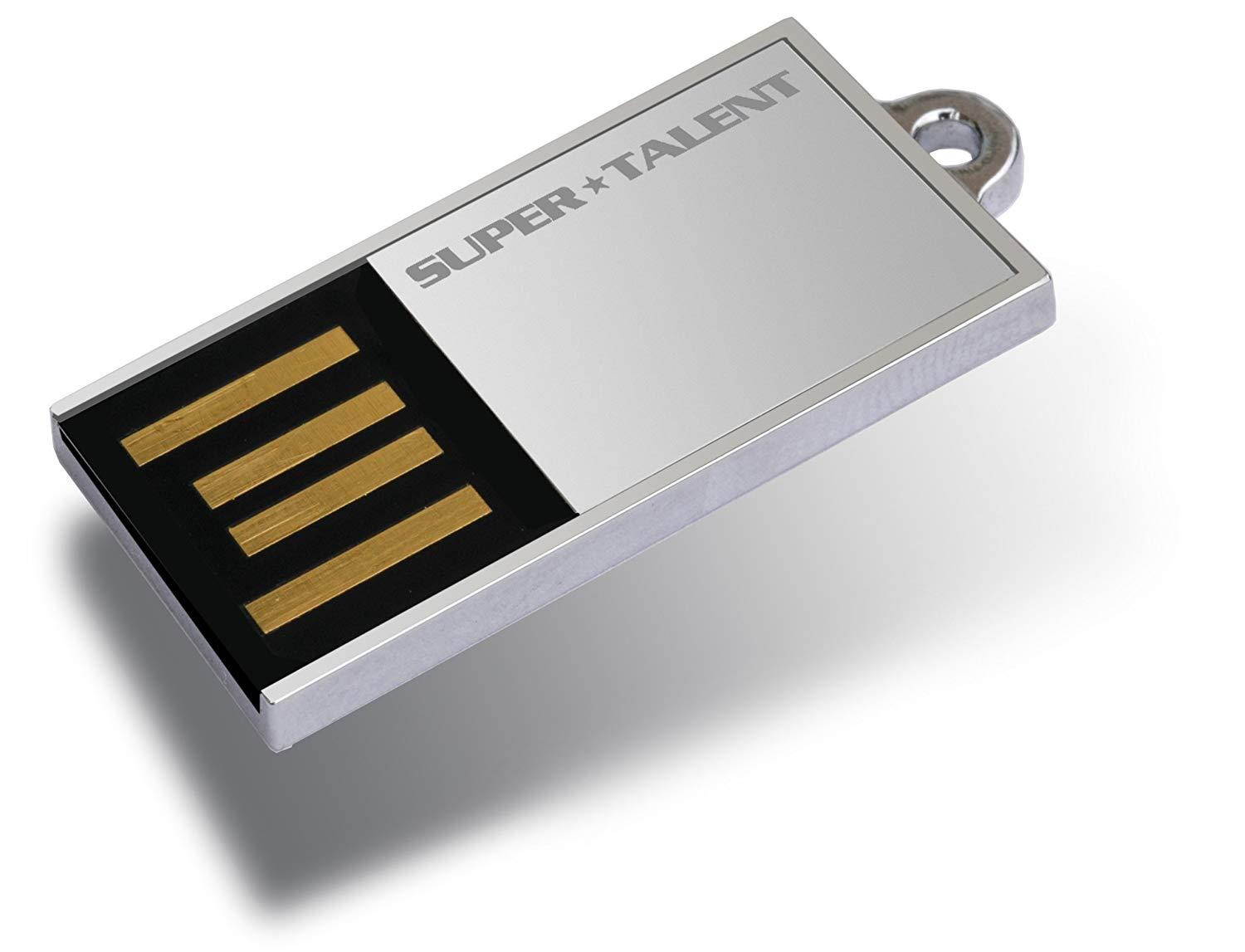 Super Talent Pico-C 8 GB USB 2.0 Flash Drive STU8GPCS (Silver)