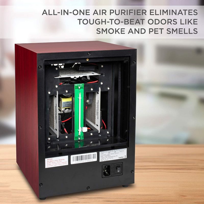 Ivation 5-in-1 HEPA Ozone Generator & Air Purifier with Digital Display Timer & Remote for spaces up to 3,700 Sq. Ft.