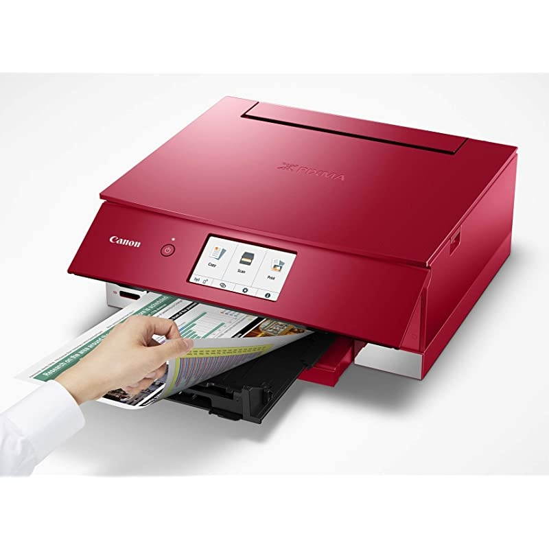 TS8320 All In One Wireless Color Printer Copier Scanner Home Inkjet Printerwith Mobile Printing Red Works with Alexa