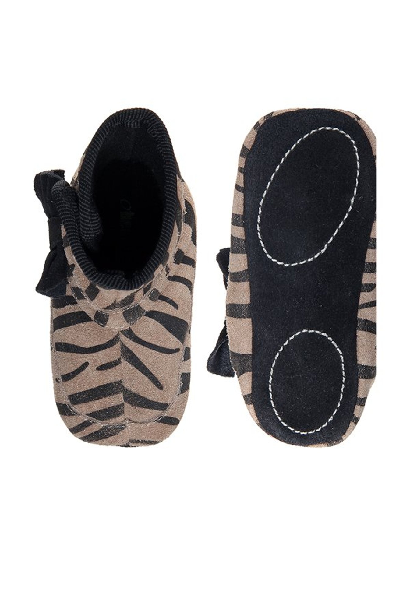 Beanz Kids Agnes Beige & Black Leather Boots
