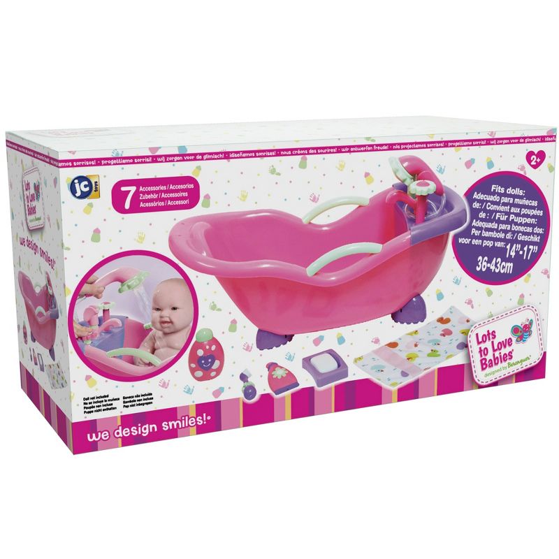 JC Toys For Keeps! Baby Doll Bath Tub with Accessories