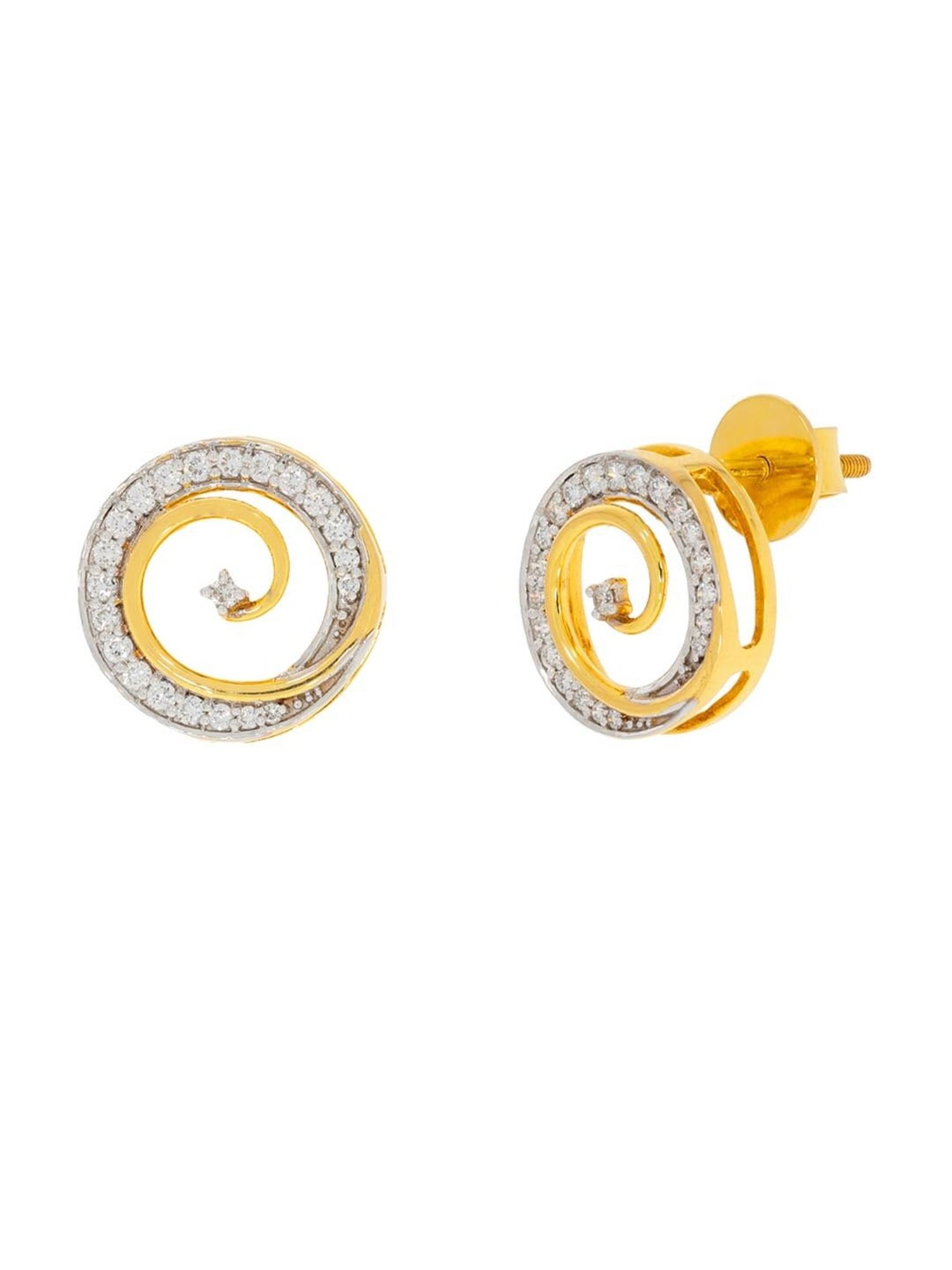 Waman Hari Pethe Jewellers 18k Gold & Diamond Earrings for Women