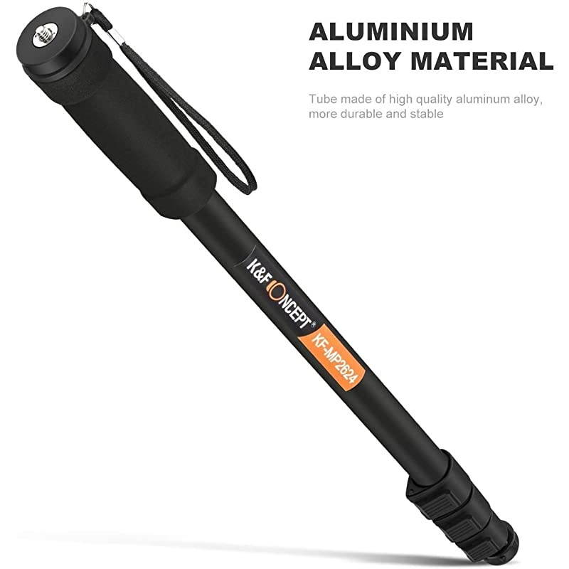 MonopodKampF Concept 4Section 67quot171CM Compact Portable Travel DSLR Monopod Unipod Stand Walking Trekking Stick Aluminum Alloy Lightweight SLR s Canon Nikon Sony Camcorder Video