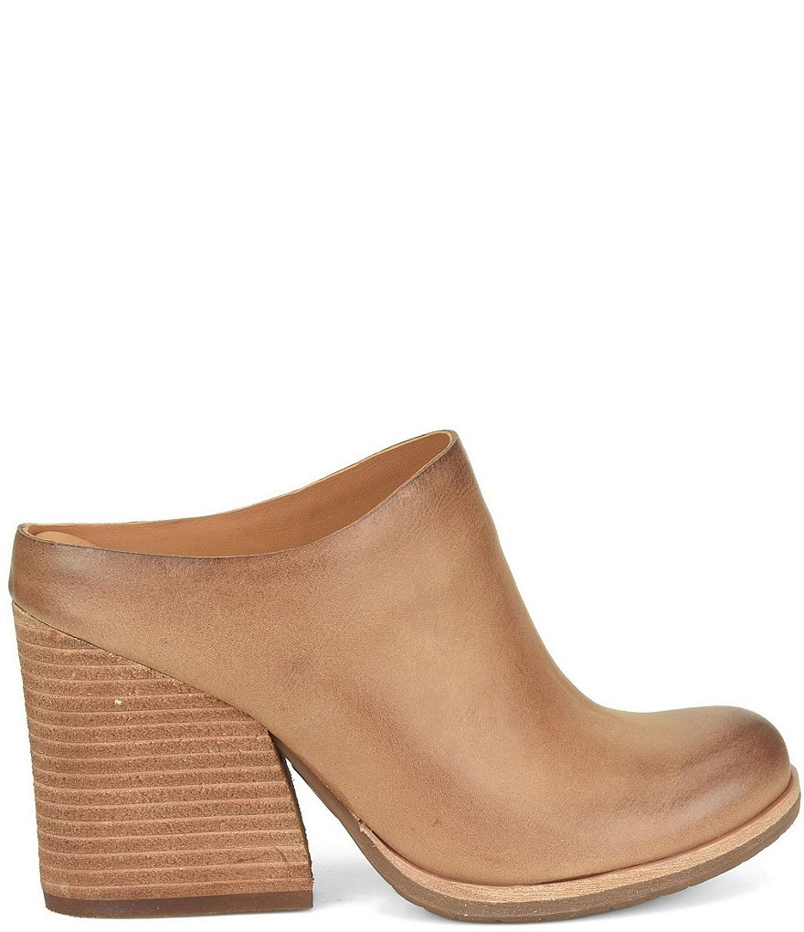 Kork-Ease Challis Leather Block Heel Mules