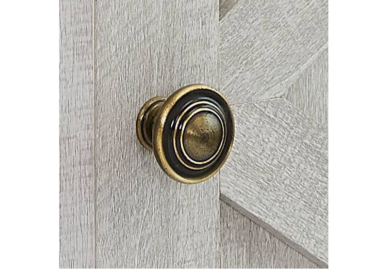 58" Dark Drift Wood Desktop TV Stand for TVs up to 64" Off White - Home Essentials