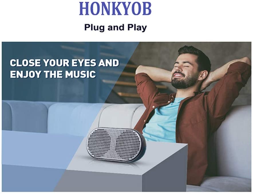 USB Mini Speaker Computer Speaker Powered Stereo Multimedia Speaker for Notebook Laptop PC(Black)