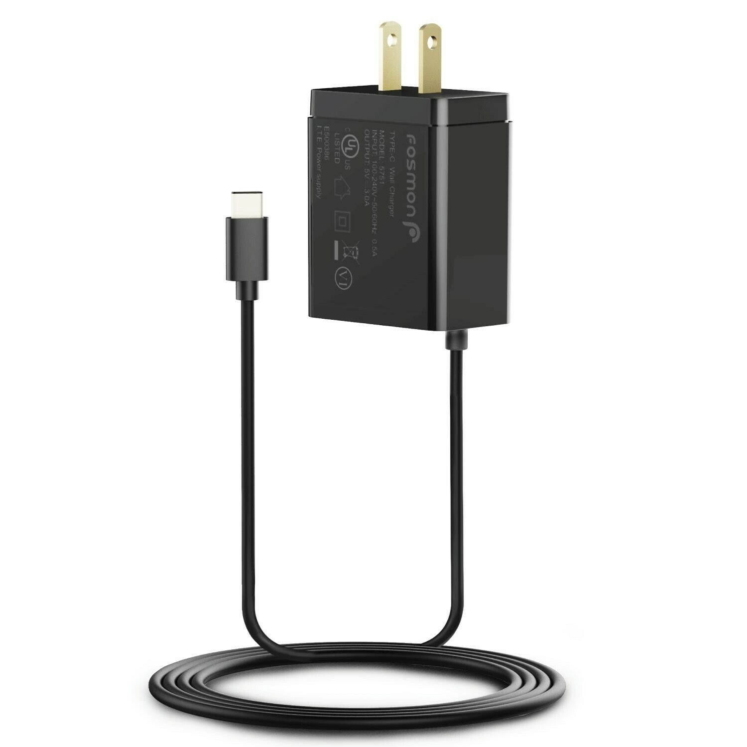 Charge Play Fast Quick 4 FT USB C Cable Travel Wall Charger for Nintendo Switch