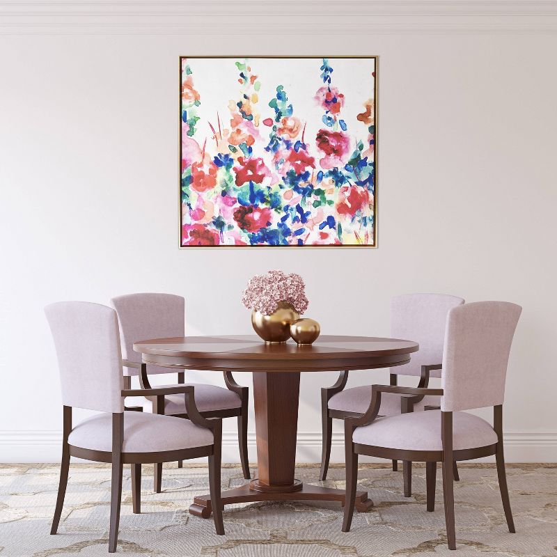 29" x 29" Happy Garden Floating Framed Wall Canvas - Gallery 57