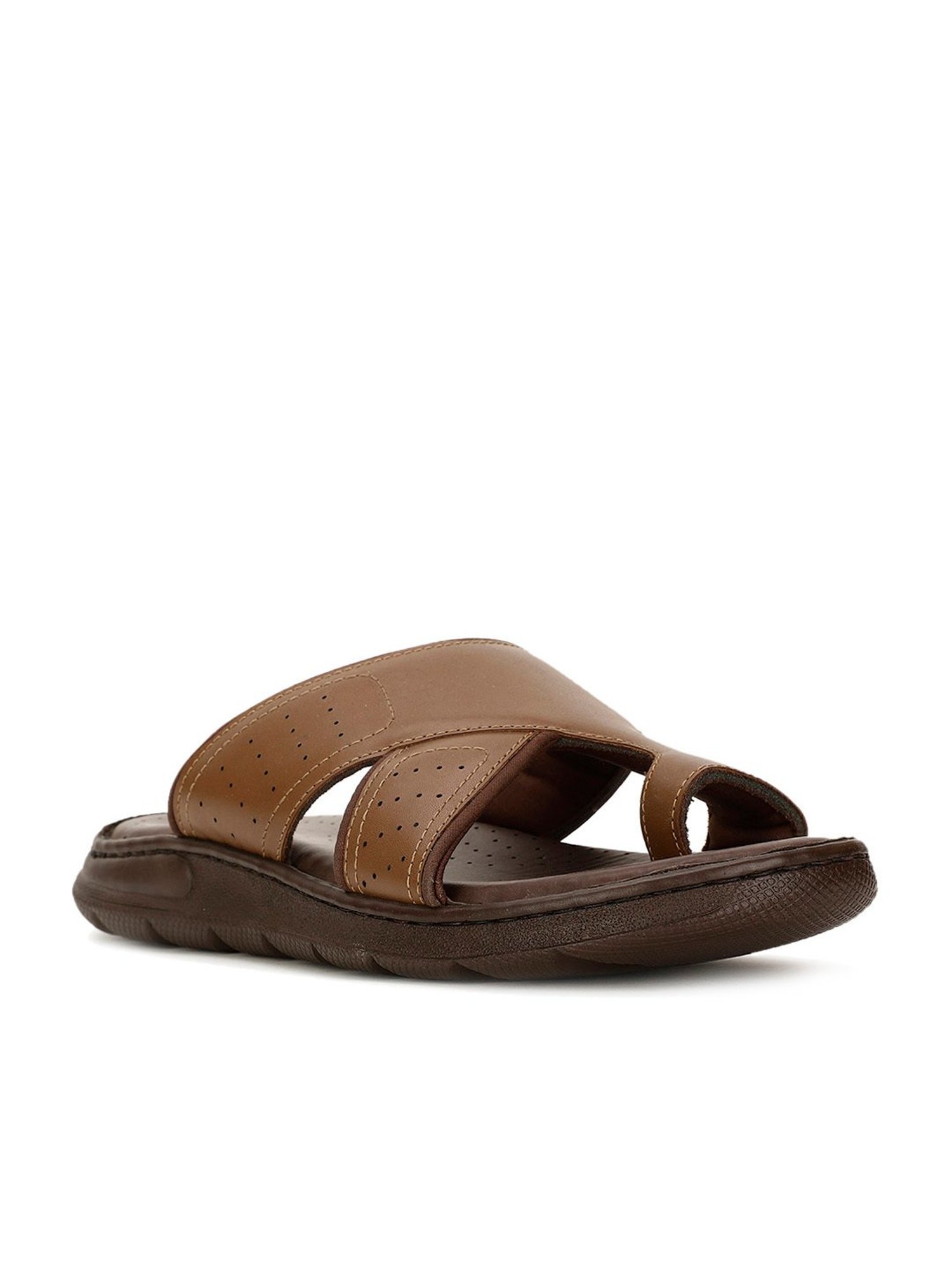 Scholl by Bata Men's Tan Toe Ring Sandals