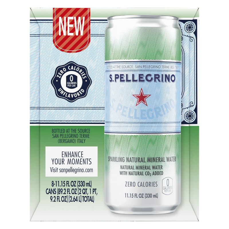 S.Pellegrino Sparkling Natural Mineral Water - 8pk/11.15 fl oz Cans