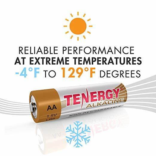1 Box: 24pcs Tenergy AA Size (LR6) Alkaline Batteries