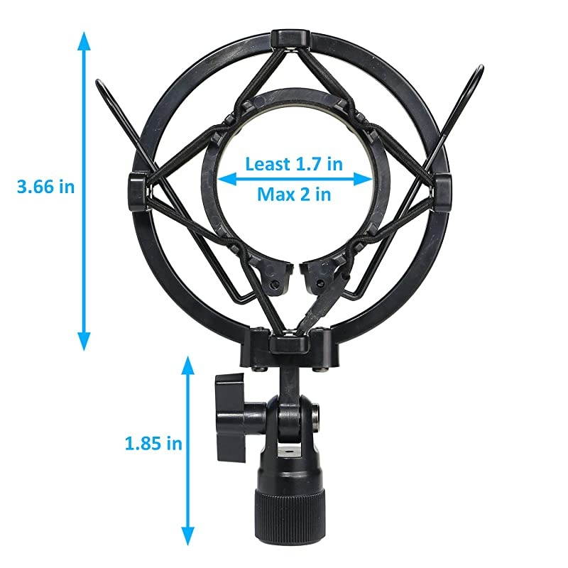 AT2020 Shock Mount with Windscreen Shock Mount Stand with Foam Pop Filter for Audio Technica AT2020 AT2035 AT4040 AT2020USB ATR2500x Condenser Micphone
