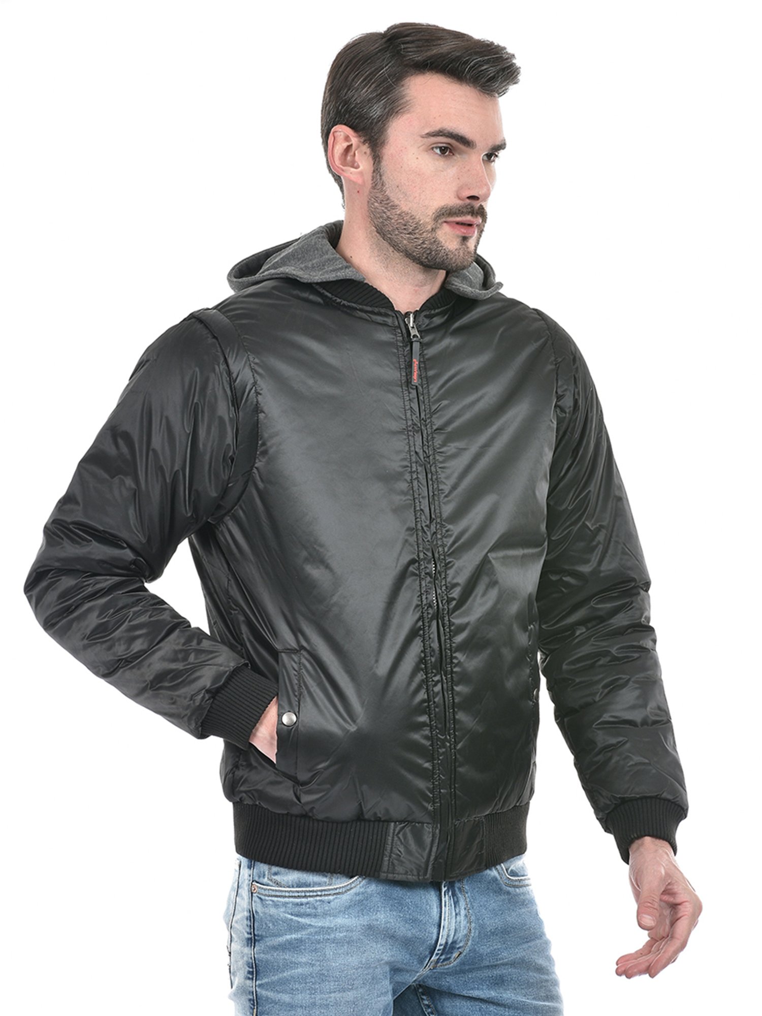 Lawman Pg3 Black & Navy Regular Fit Reversible Jacket