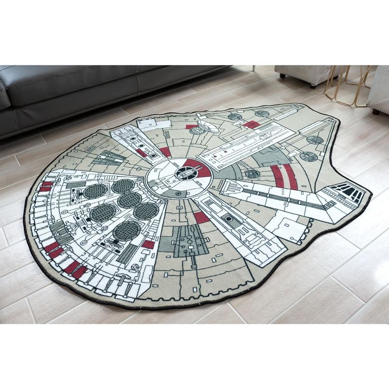 4'7"x6'6" novelty Loomed Area Rug Multicolored - Ukonic