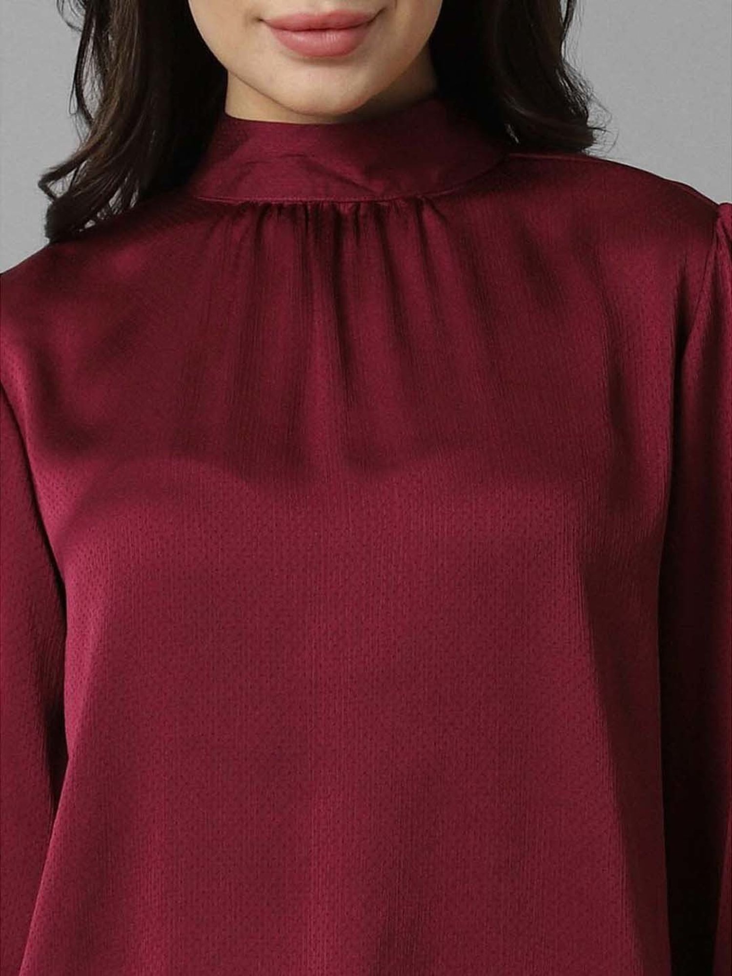 Allen Solly Maroon Regular Fit Top