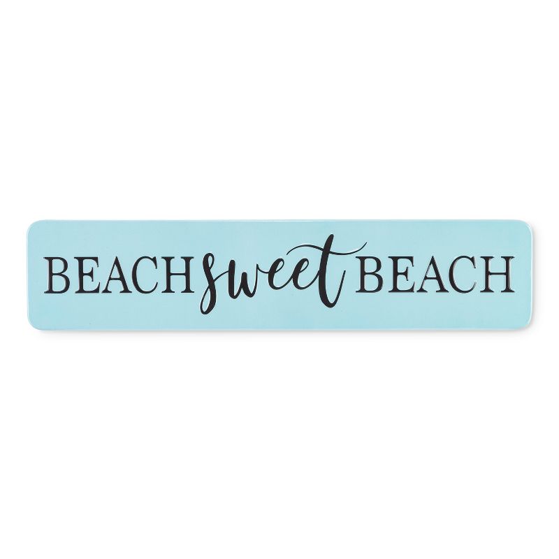 Lone Elm Studios Set of 2 36-inch long Metal Beach Themed Wall Signs