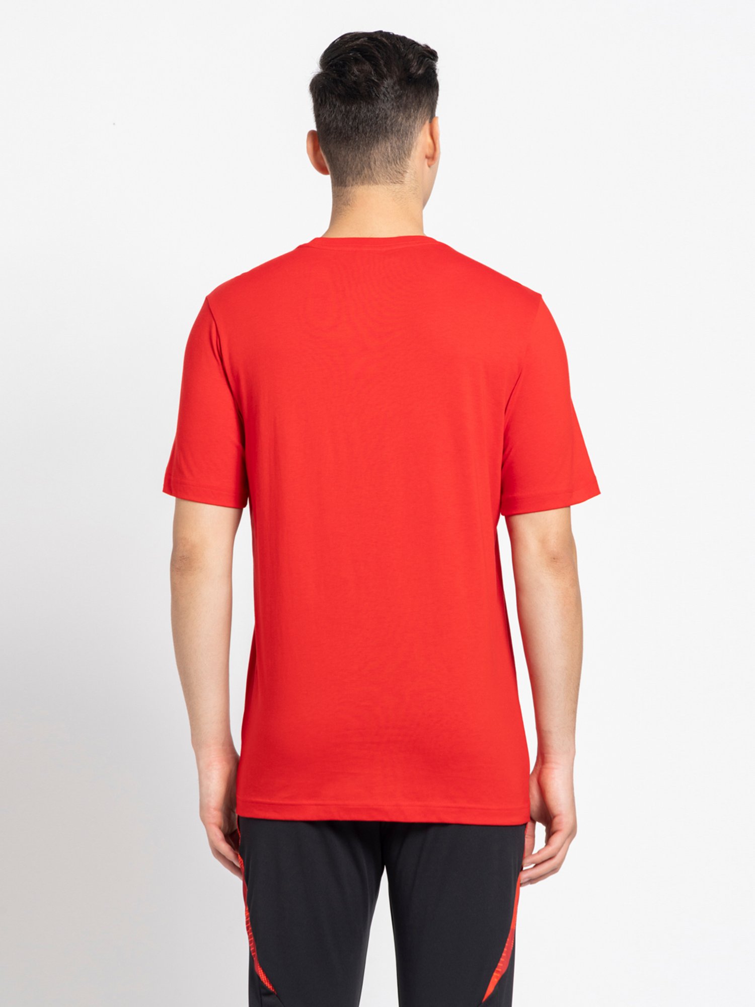 Adidas Red 100% Cotton Regular Printed  T-Shirt