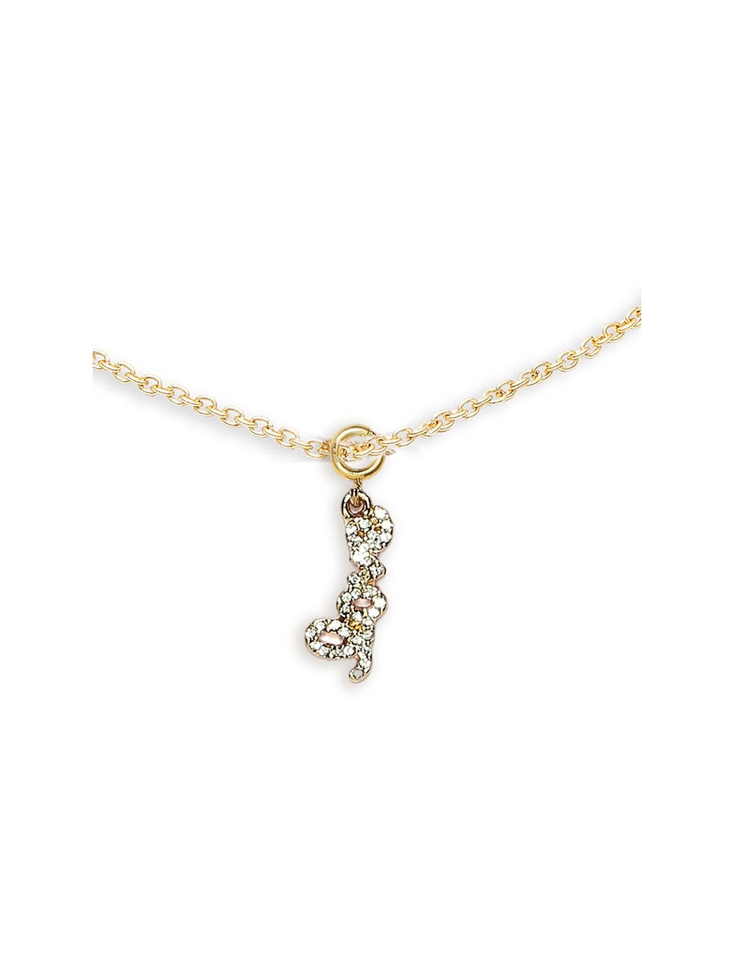 OOMPH Love Charm in Gold-Tone Delicate Fashion Stylish Latest Anklet for Women