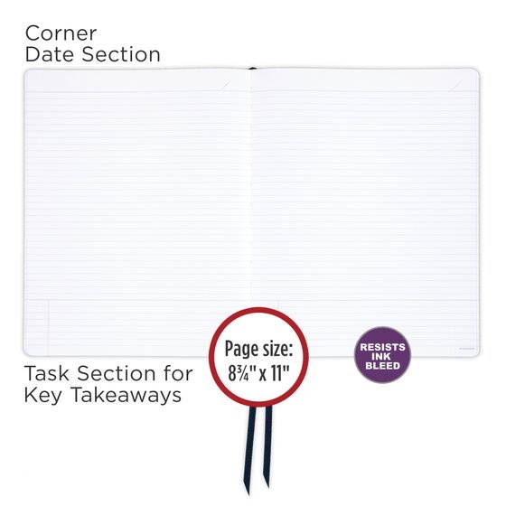 AT-A-GLANCE Signature Collection Casebound Notebook Ruled 80 Sheets 8 14 x 11
