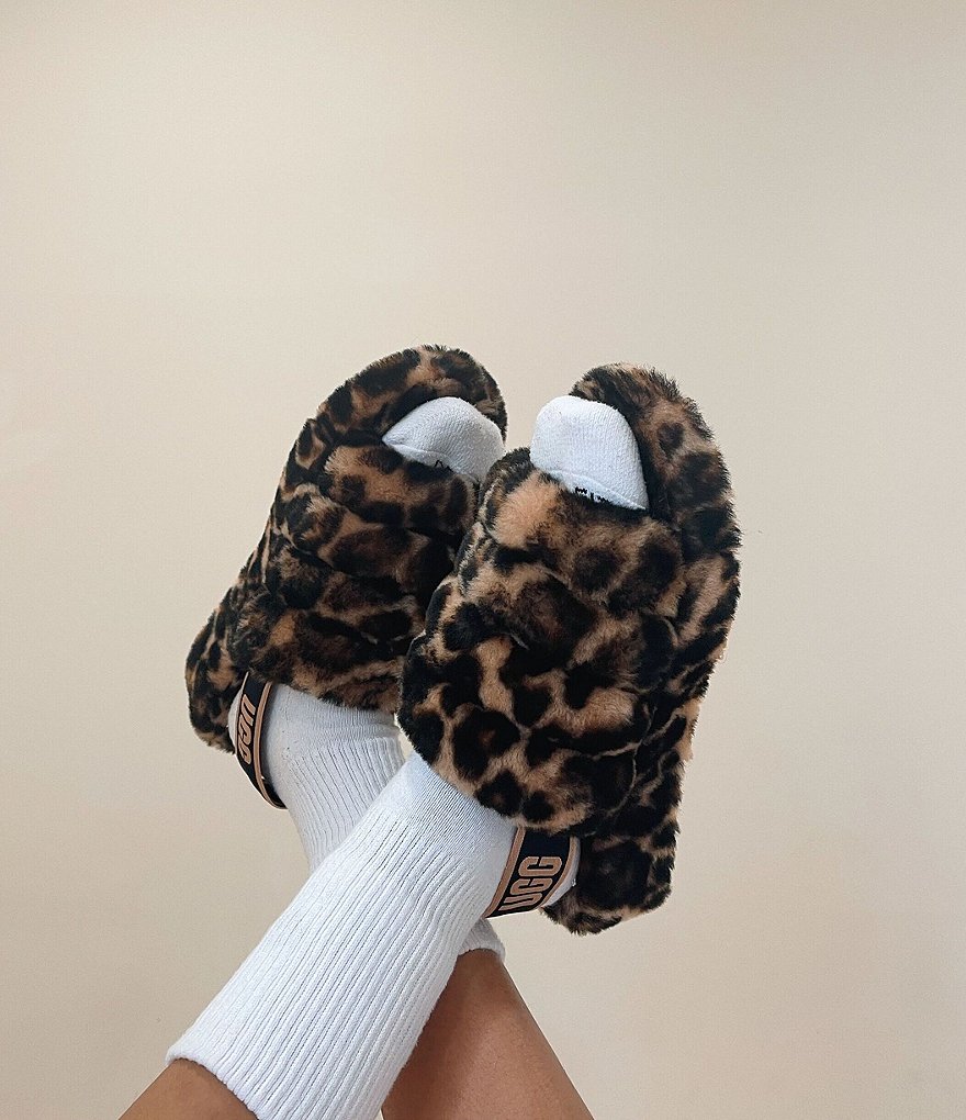 UGG&reg; Fluff Yeah Panther Fur Slides