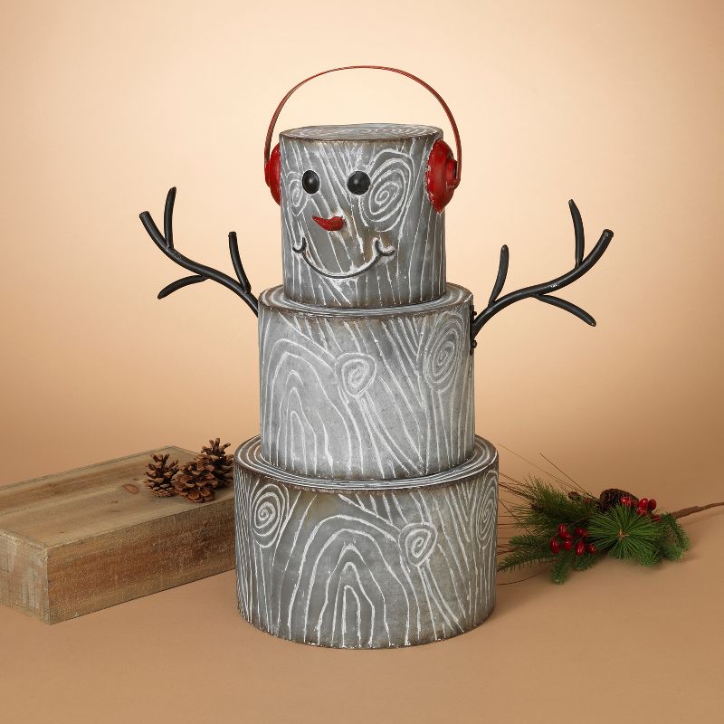 Gerson International 24-Inch-High Metal Snowman Figurine, Some assembly required