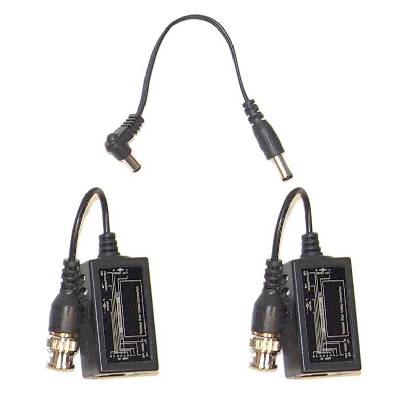 4 Pairs (8 pcs) BNC to RJ45 Video Balun CCTV PTZ Camera with Power Connector