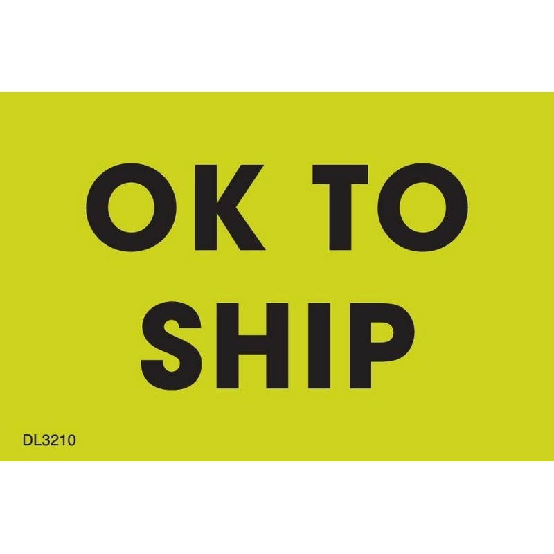 2" x 3" Ok to ship labels (500 per Roll)