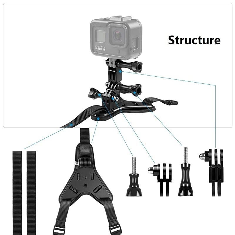 Bicycle Motorcycle Helmet Chin Mount Strap for GoPro or Other Action Camera for VLOGPOV Shoot Accessory Helmet Strap