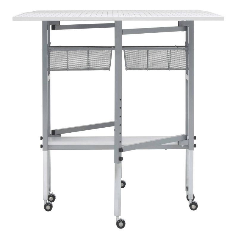 Cutting Table with Grid Silver/White - Sew Ready