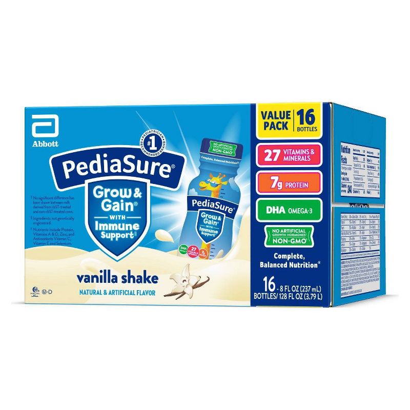 PediaSure Grow & Gain Kids' Nutritional Shake Vanilla - 16 ct/128 fl oz