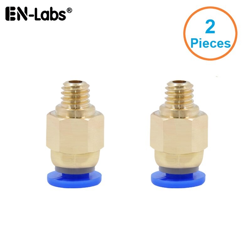 PC4-M6 M5 Pneumatic Connectors HOTEND J head Remote Extruder Feeder for MK8 3mm / 1.75mm Teflon PTFE Tube Filament Feed Fit-2PCS