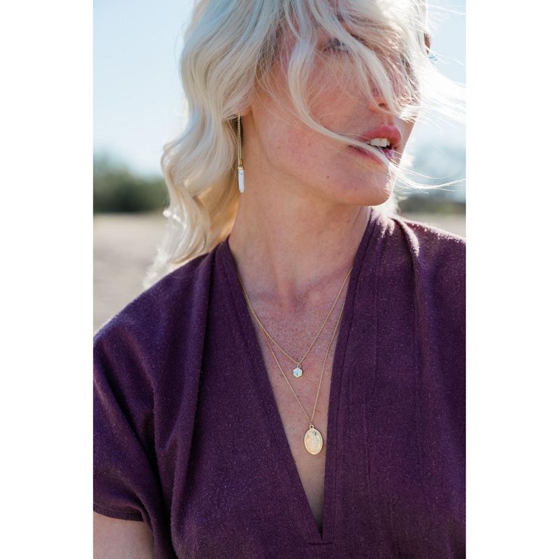 Sanctuary Project Oval Saint Medallion Coin Necklace Gold