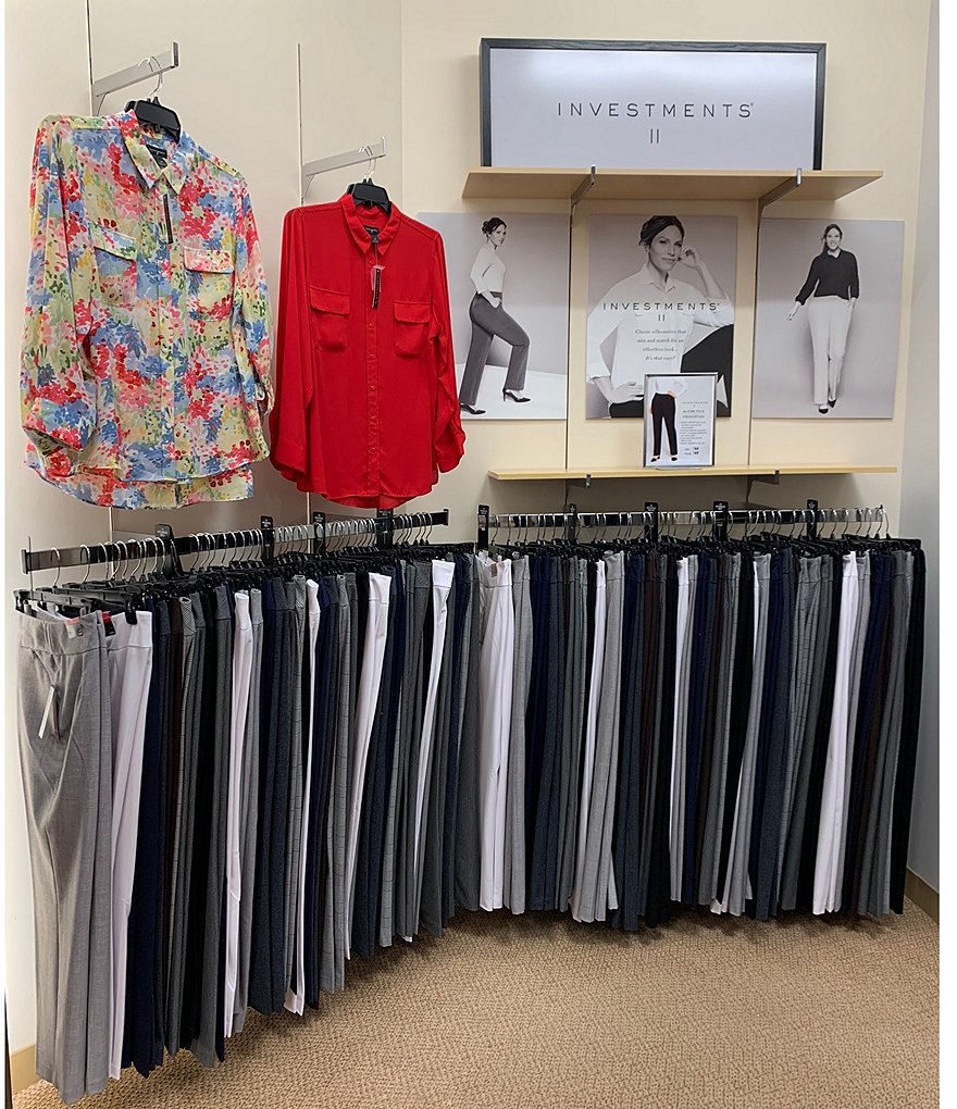 Investments Plus Size the PARK AVE fit Pull-On Straight Leg Pant with Pockets