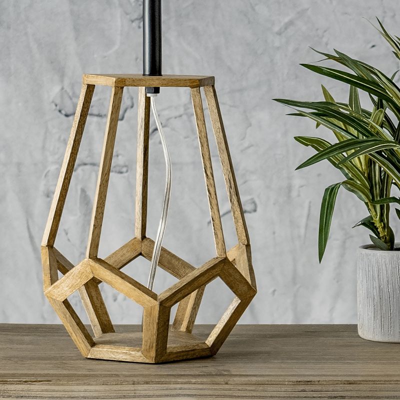 nuLOOM Chelsea 23" Wood Table Lamp Lighting - Natural 23" H x 12" W x 12" D