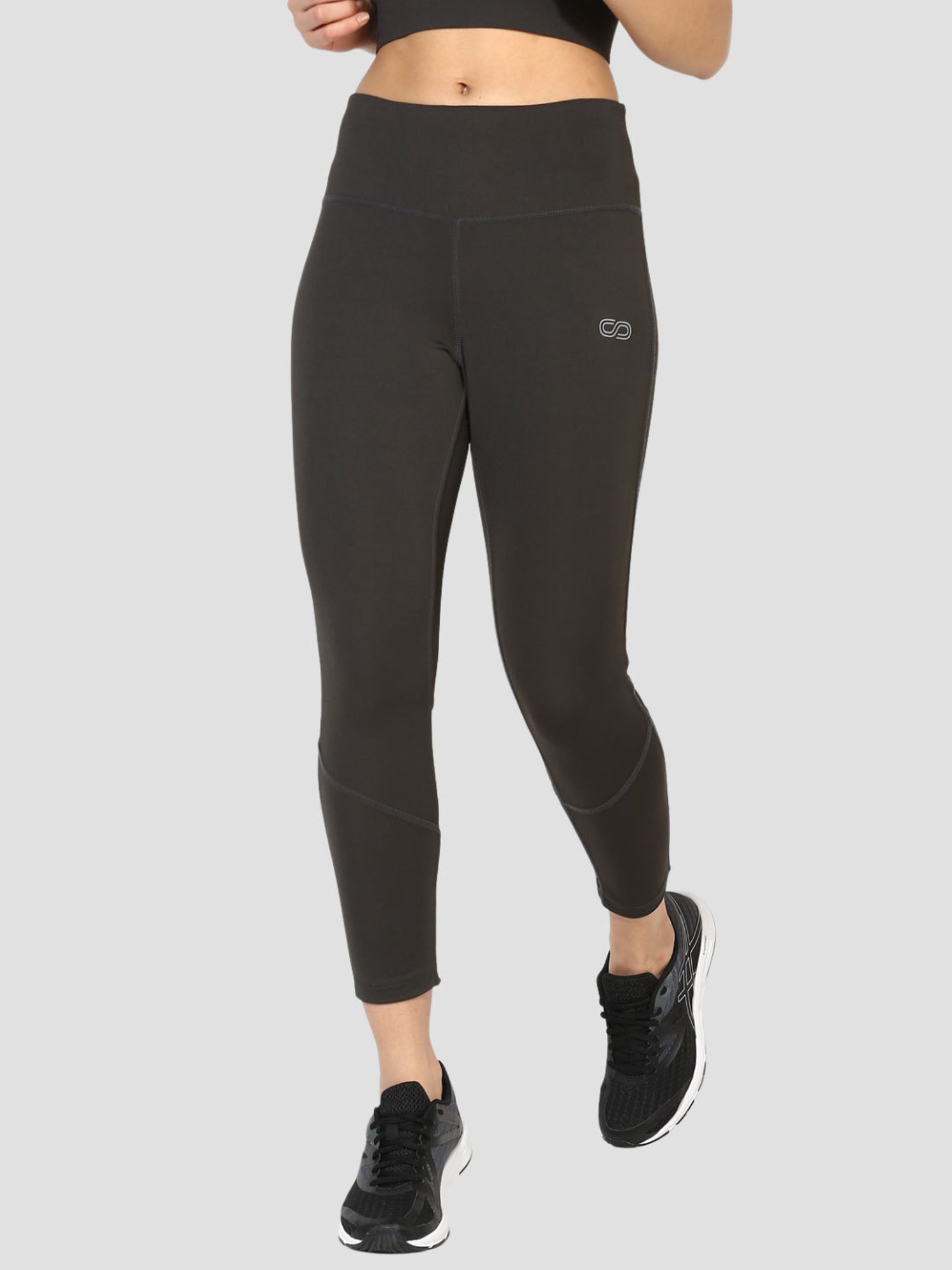 SILVERTRAQ Dark Grey Logo Print Leggings
