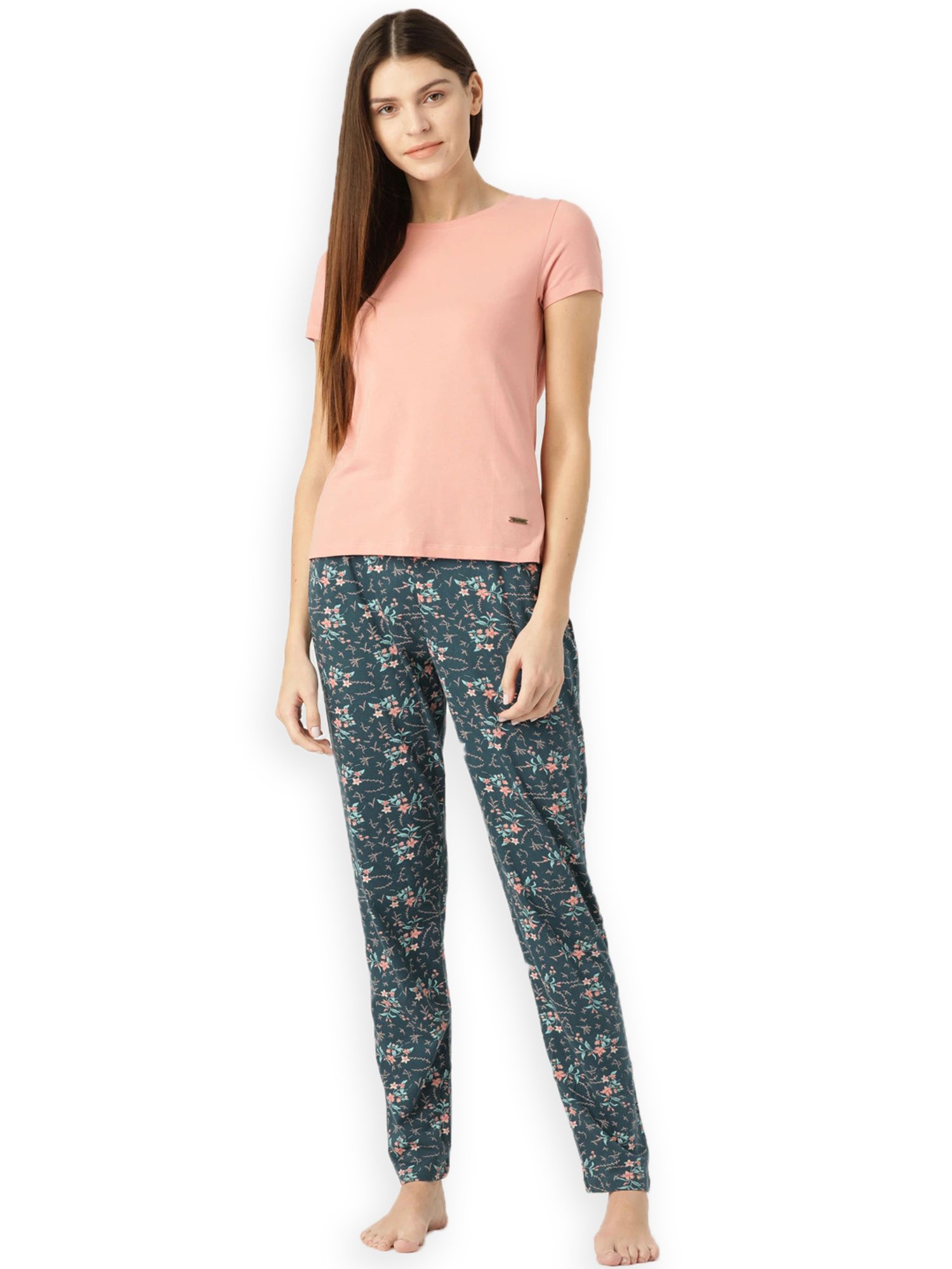 Kanvin Green Floral Print Pyjamas