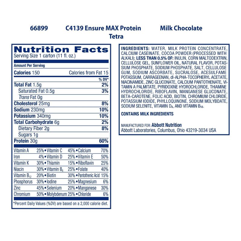 Ensure Max Protein Nutritional Shake - Chocolate - 4ct/44 fl oz