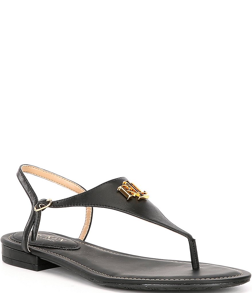 Lauren Ralph Lauren Ellington Logo Leather Sandals