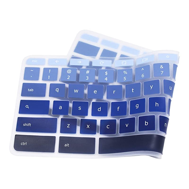 Keyboard Cover for 2017/2018 Acer Chromebook R11 CB3-131 CB3-132 CB5-132T, Acer Chromebook R 13 CB5-312T, Acer Chromebook 15 CB3-531 CB3-532 CB5-571, Acer Chromebook 14 CP5-471 (Blue Ombre)