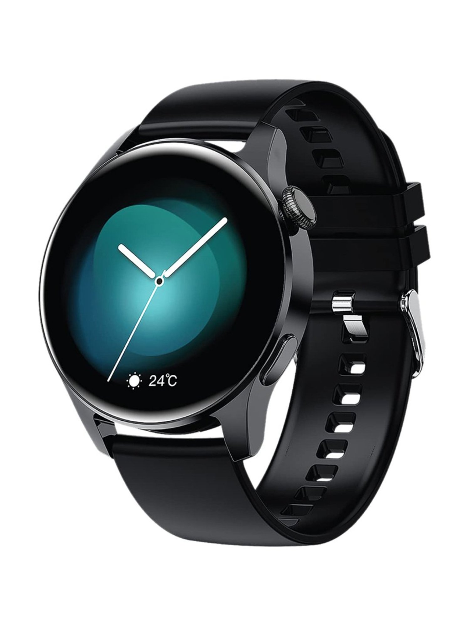 Hammer Pulse 4.0 1.28-inch round shape calling smart watch for men digital watches for women (Black)