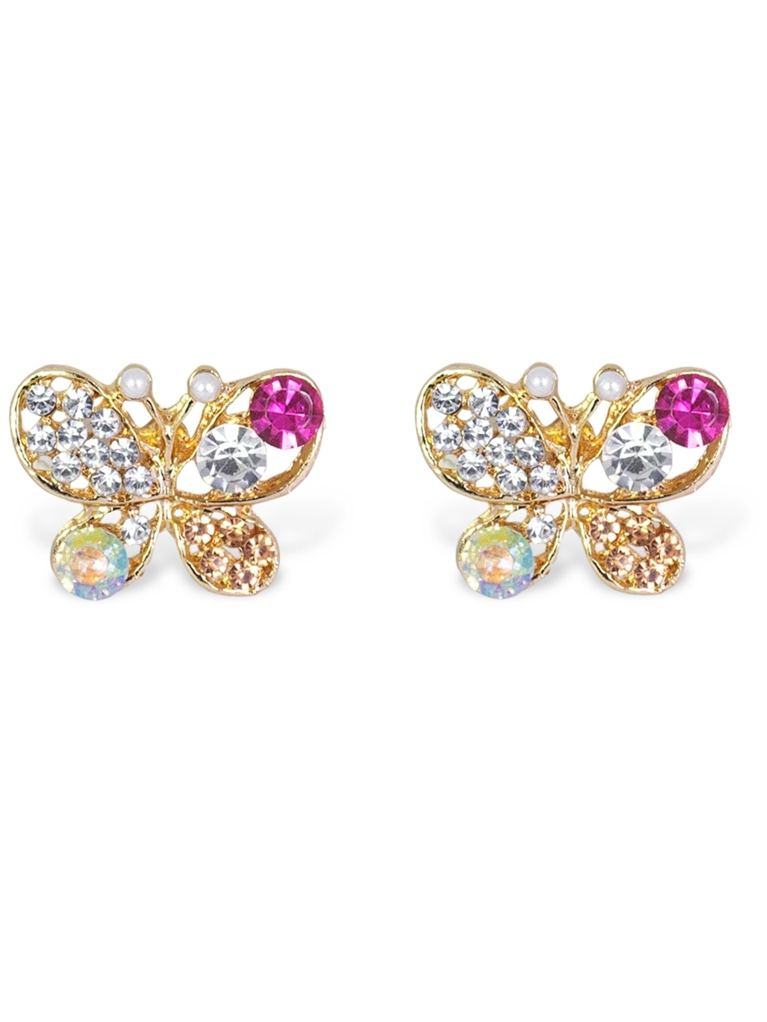 Sri Jagdamba Pearls Black Rosy Pearl Drop Earrings