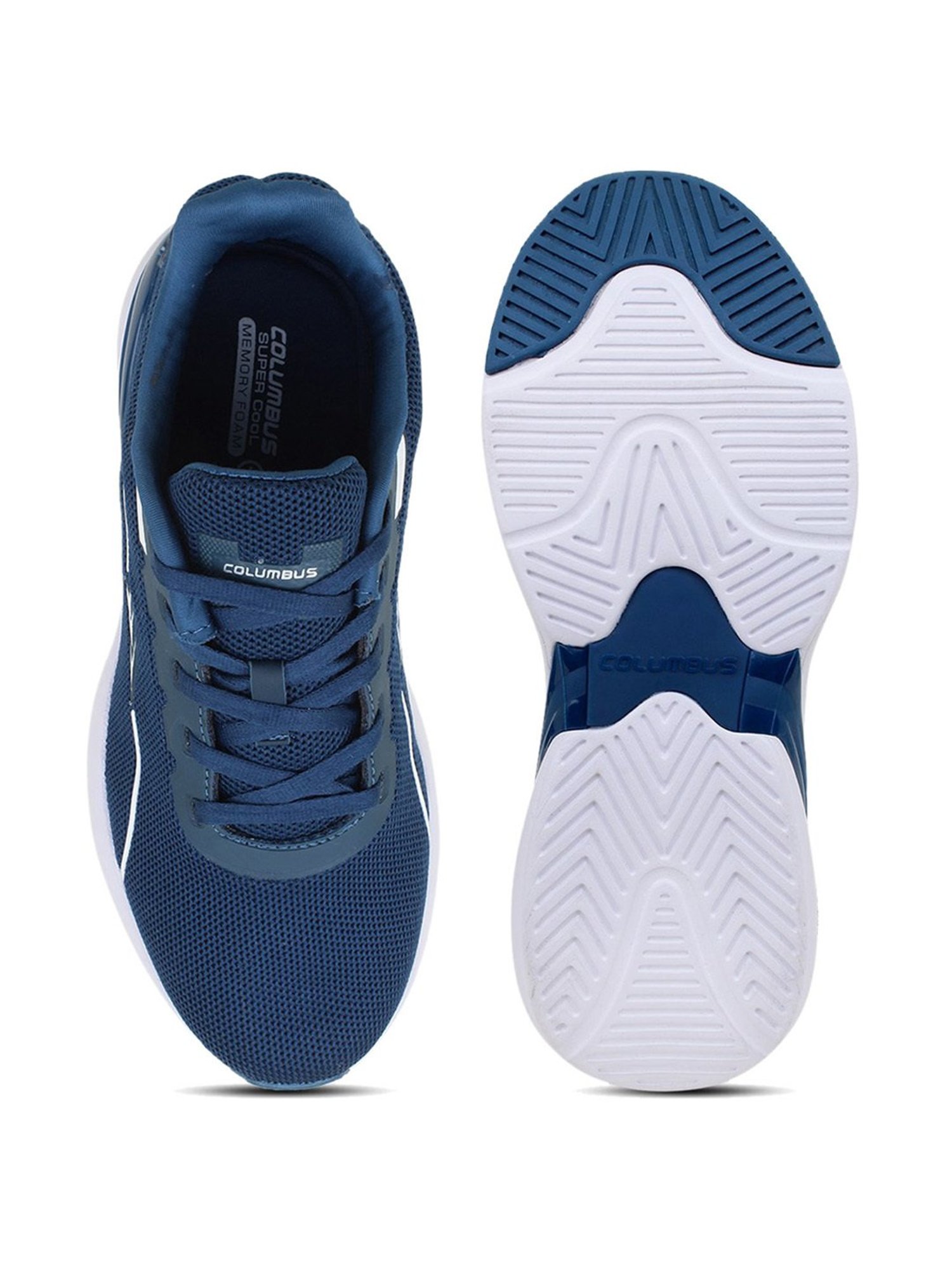 Columbus Men's Teal Blue Running Shoes