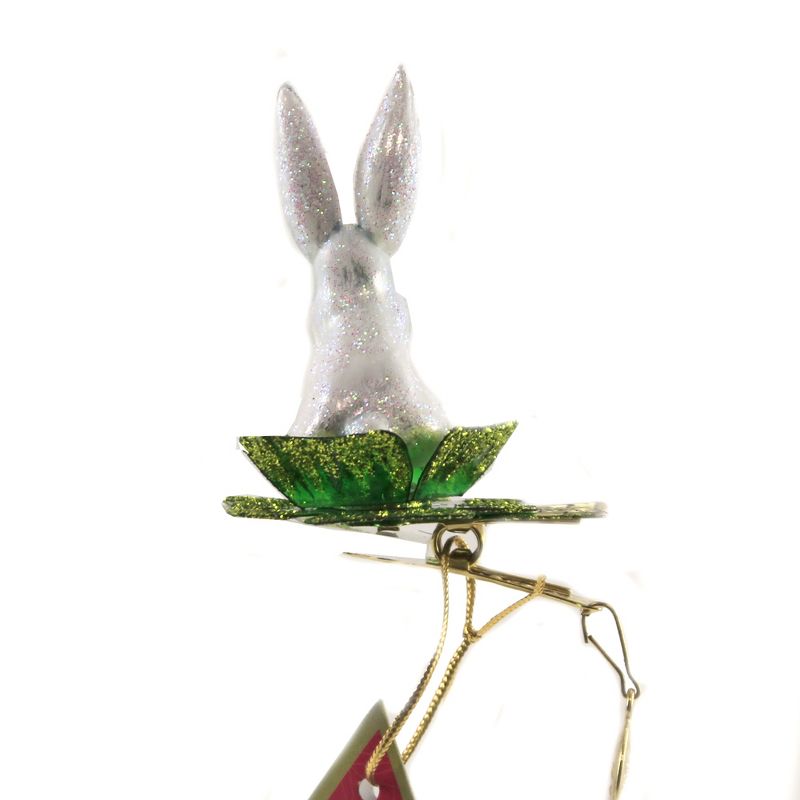 Morawski 2.25" Clip On Bunny In The Field Ornament Easter Rabbit  -  Tree Ornaments