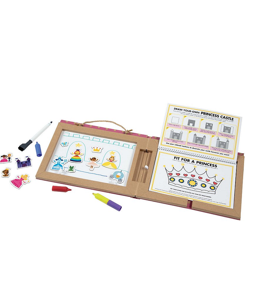 Melissa & Doug Play Draw Create Dry-Erase Princesses Activity Book