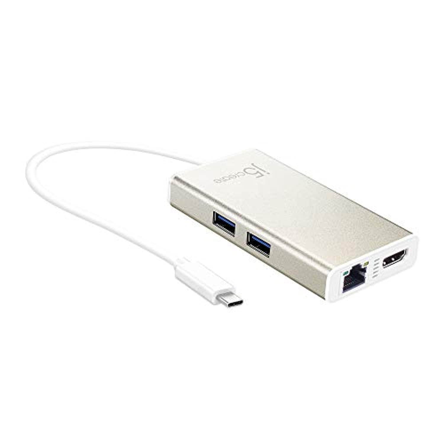 j5create USB-C Multi-Adapter - HDMI/Ethernet/USB 3.1 HUB/PD 2.0