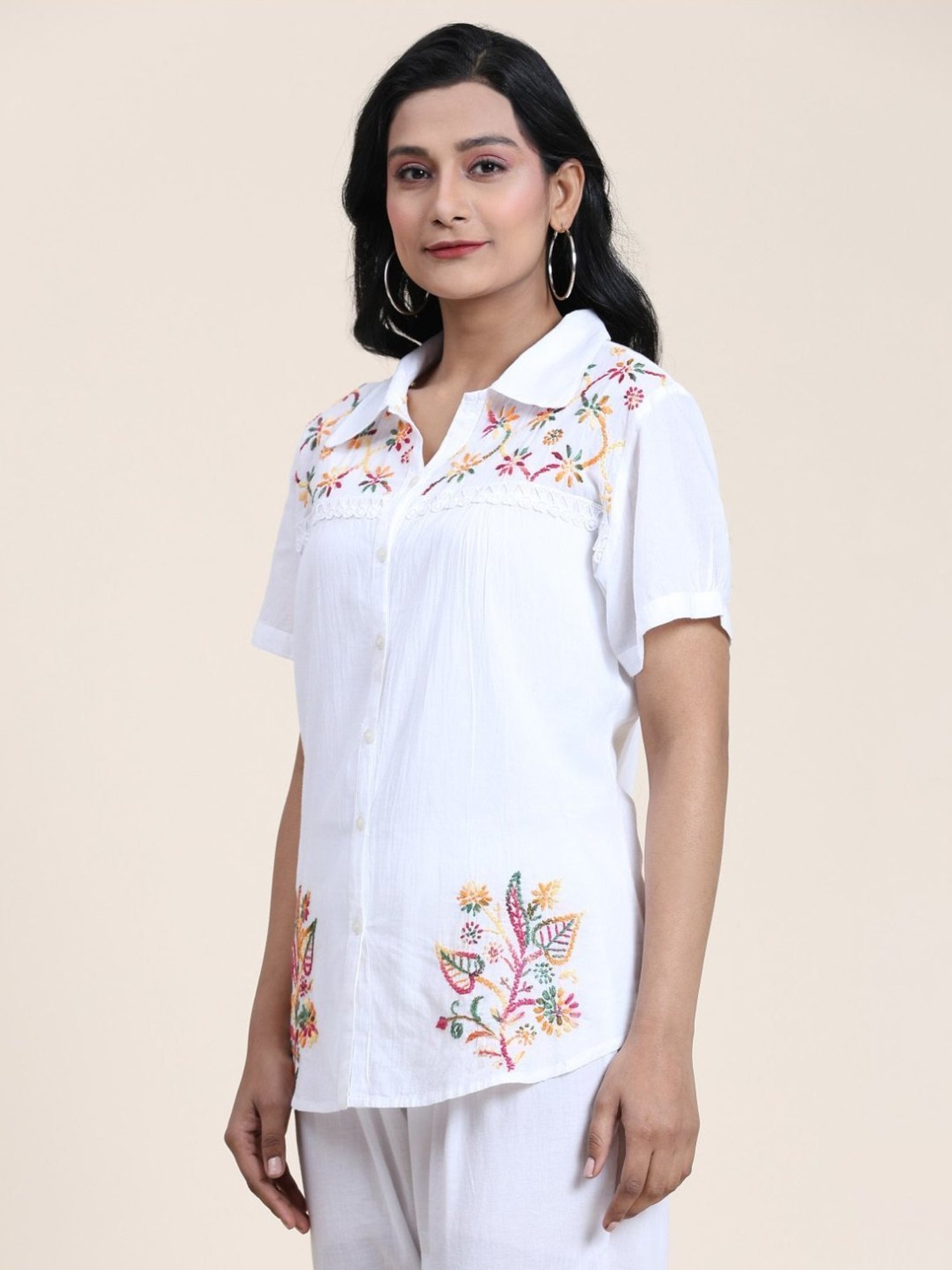 House Of Kari Hand Embroidery Chikankari Shirts