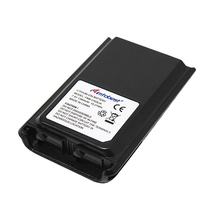 1380mAh Liion Battery Compatible for Vertex VX231 VX231 VX228 VX228 VX230 VX230 VX234 VX234 FNBV103Li FNBV103 Fits for CD34VAC300 Charger