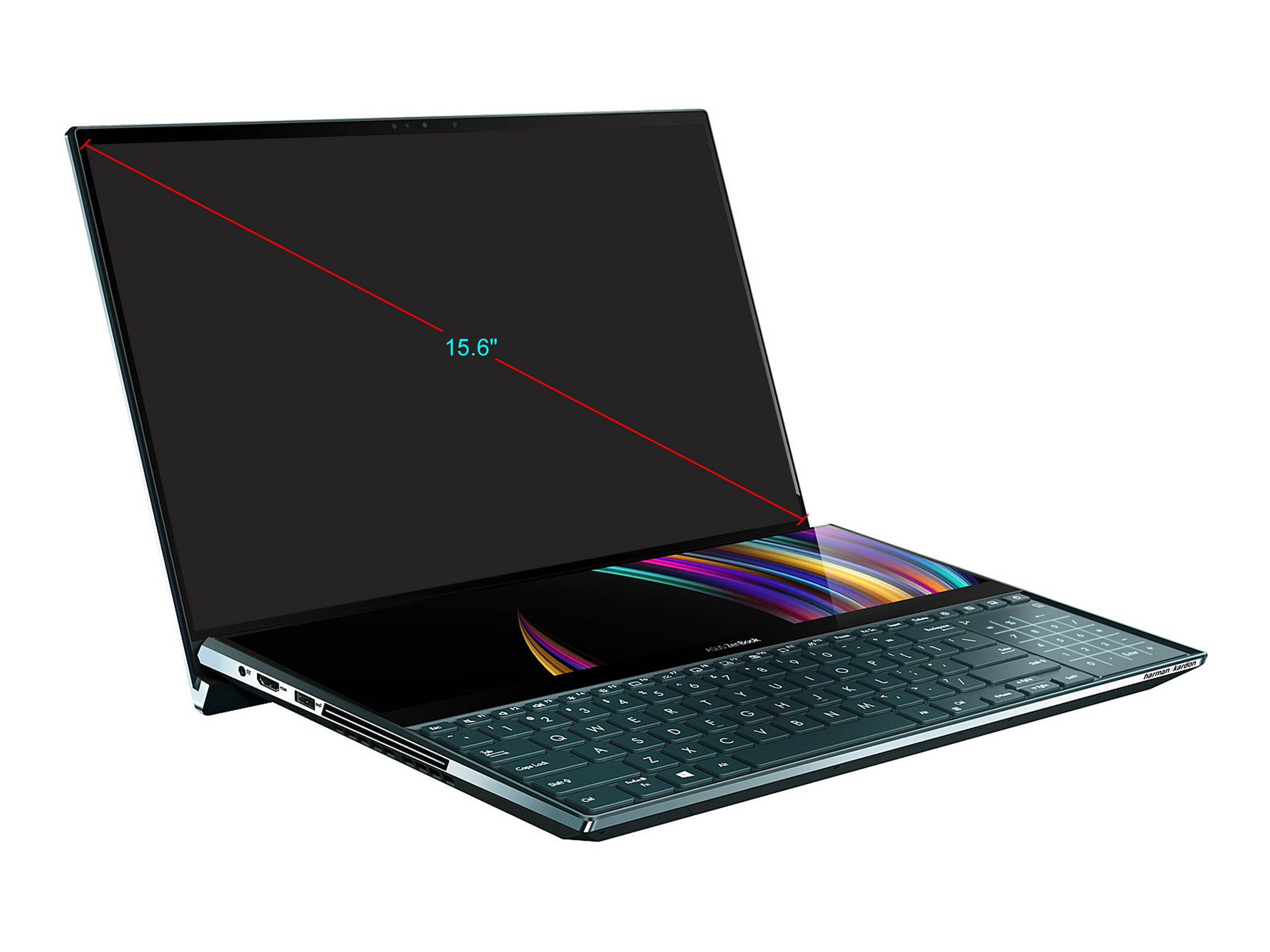 ASUS Laptop ZenBook Pro Duo UX581LV-XS74T Intel Core i7 10th Gen 10750H (2.60 GHz) 16 GB Memory 1 TB PCIe SSD NVIDIA GeForce RTX 2060 15.6" 4K/UHD Touchscreen Windows 10 Pro 64-bit